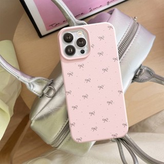 Ốp Lưng iPhone TPU Hoạ Tiết Da Mềm Tiny Bow Chống Sốc, Chống Bẩn Cao Cấp - iP X/XS/11/12/13/14/15/16/17/Plus/Pro/Max/Air