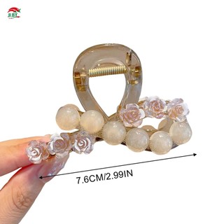 Kẹp Tóc Sang Trọng Với Thiết Kế Lấp Lánh Ngọc Trai và Họa Tiết Hoa Hồng - Phụ Kiện Tạo Kiểu Tóc DIY