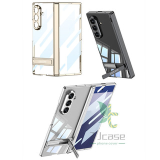 Vỏ bọc toàn bộ bản lề mạ trong suốt siêu mỏng Samsung Galaxy Z Fold 7 Z Fold 6 khung vỏ phim cường lực