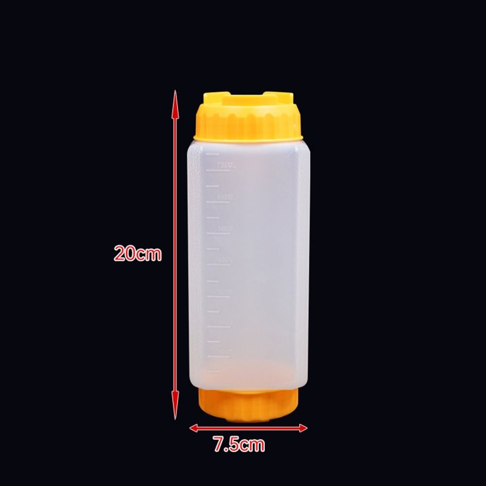 Chai Nước Sốt JiKK, In First Out First 700ml 24oz Chai Bóp, Chai Đựng Salad Nhựa Dung Tích Lớn Hai Đầu Bếp Dã Ngoại
