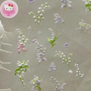 Moonlights Flowers Series 3D Cong Móng Tay Khuôn Lily Of The Valley Hoa Sen Tự Làm Cao Cấp Trong Suốt Mẫu Móng Tay Khuôn Móng Tay Nghệ Thuật Trang Trí EN