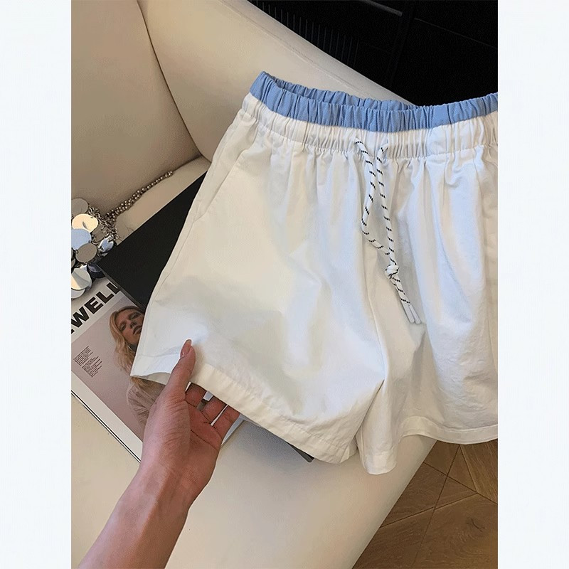 Milyfashion Quần Short Thể Thao Dáng Rộng Dây Rút Nhỏ, Phong Cách Mới, Plus Size