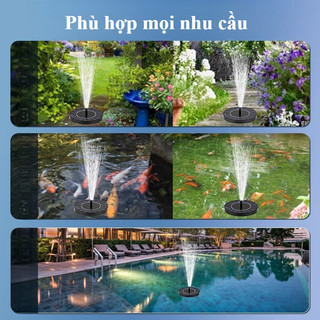 Đài Phun Năng Lượng Mặt Trời 4 Vòi - Chống Thấm , Trang Trí Ao & Vườn & Hồ Cá