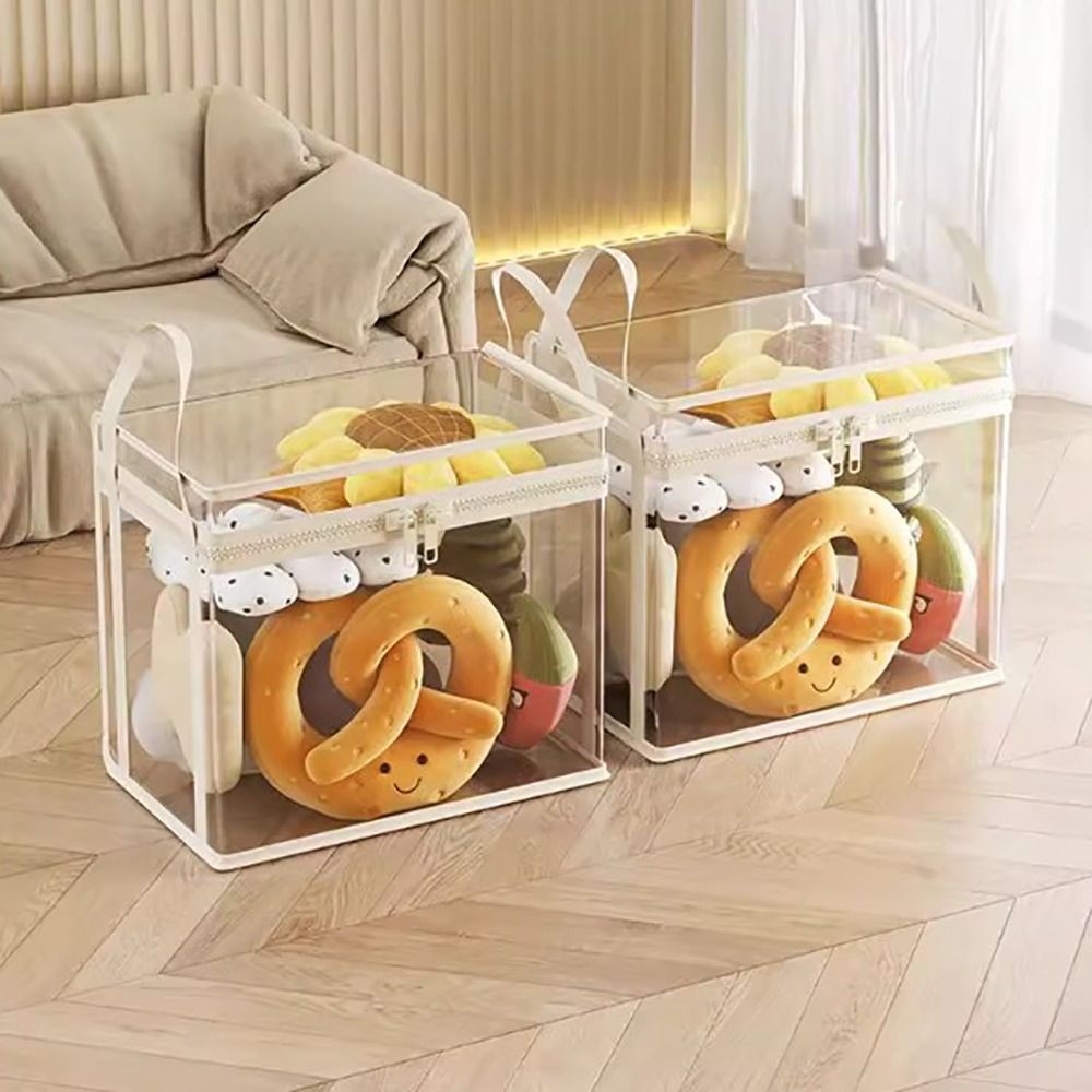 Túi đựng búp bê SIMPLEAID, Hộp sắp xếp chống bụi có thể nhìn thấy trong suốt, Công suất lớn đa chức năng Chống ẩm có tay cầm có dây kéo Đồ chơi lưu trữ