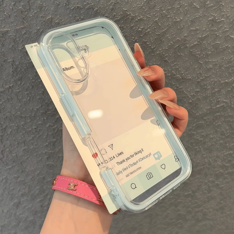Ốp Điện Thoại Viền Màu 2 Trong 1 Cho Huawei Nova 14 13 12 Ultra 11 10 Lite 9 SE 8 7 6 5 Pro 5G 4G Vỏ Mềm Dễ Thương Đơn Giản Trong Suốt Chống Rơi