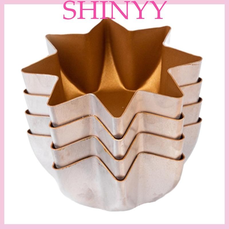 SHI 4 Trứng Tart Khuôn Nhỏ Bánh Cupcake Bánh Quy Khuôn Nhôm Nhỏ Tart Chảo Dòng Khuôn Nướng Bánh Ly Dễ Sử Dụng