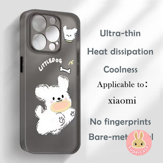 Ốp Điện Thoại Tản Nhiệt Chó Trắng Siêu Mỏng Cho Redmi Note 14 13 Pro Plus 12 Turbo K80 K70 K70E K60 Ultra Pro K50i Turbo 4 3 5G 4G Vỏ Hoạt Hình Ốp Lưng Mềm Mờ Dễ Thương