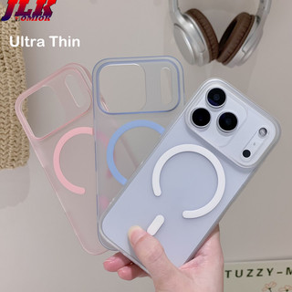 [JLK] Ốp điện thoại từ tính mờ siêu mỏng cho iPhone 17 Air 17 ProMax 16 15 Plus 14 13 12 Pro Max Vỏ cứng chống sốc trong suốt