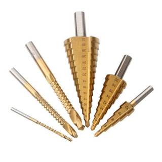 Bộ 6 Mũi Khoan Tháp Đa Năng – HSS Mạ Titan, Khoan Lỗ Kim Loại Siêu Bền