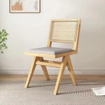 Ghế ăn bằng gỗ Bắc Âu Ghế mây Ghế bành tại nhà Phong cách Nhật Bản Ghế mây ban công Chandigarh Giải trí retro Nhà nghỉ — ảnh 3