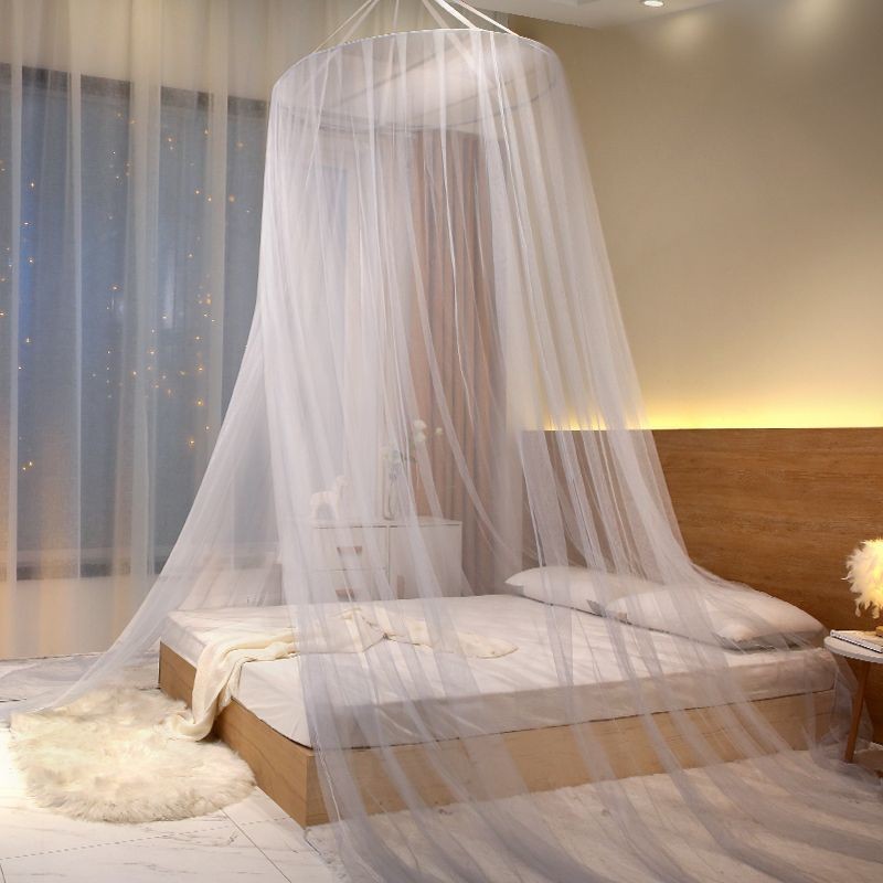Màn chống muỗi hình vòm tròn cho trần nhà, cửa đơn, không cần giá đỡ, màn chống muỗi treo trần mới