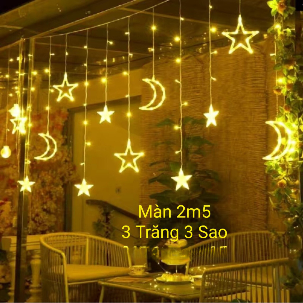 Giá Sỉ ONL - Dây Đèn Led Trang Trí Kiểu Rèm 2.5M 138 Bóng Hình Mặt ...
