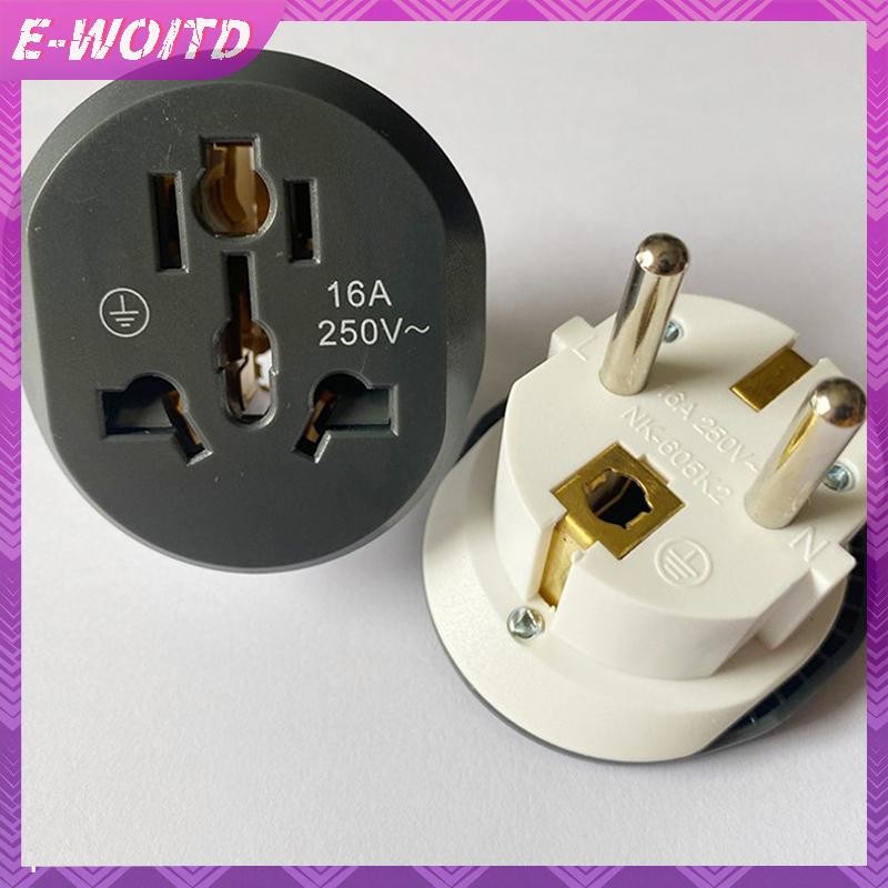 E-woitd 1 CÁI EU Cắm Adapter Đa Năng 16A USto EU Ổ Cắm Chuyển Đổi AU US UK CN Sang EU HNVN