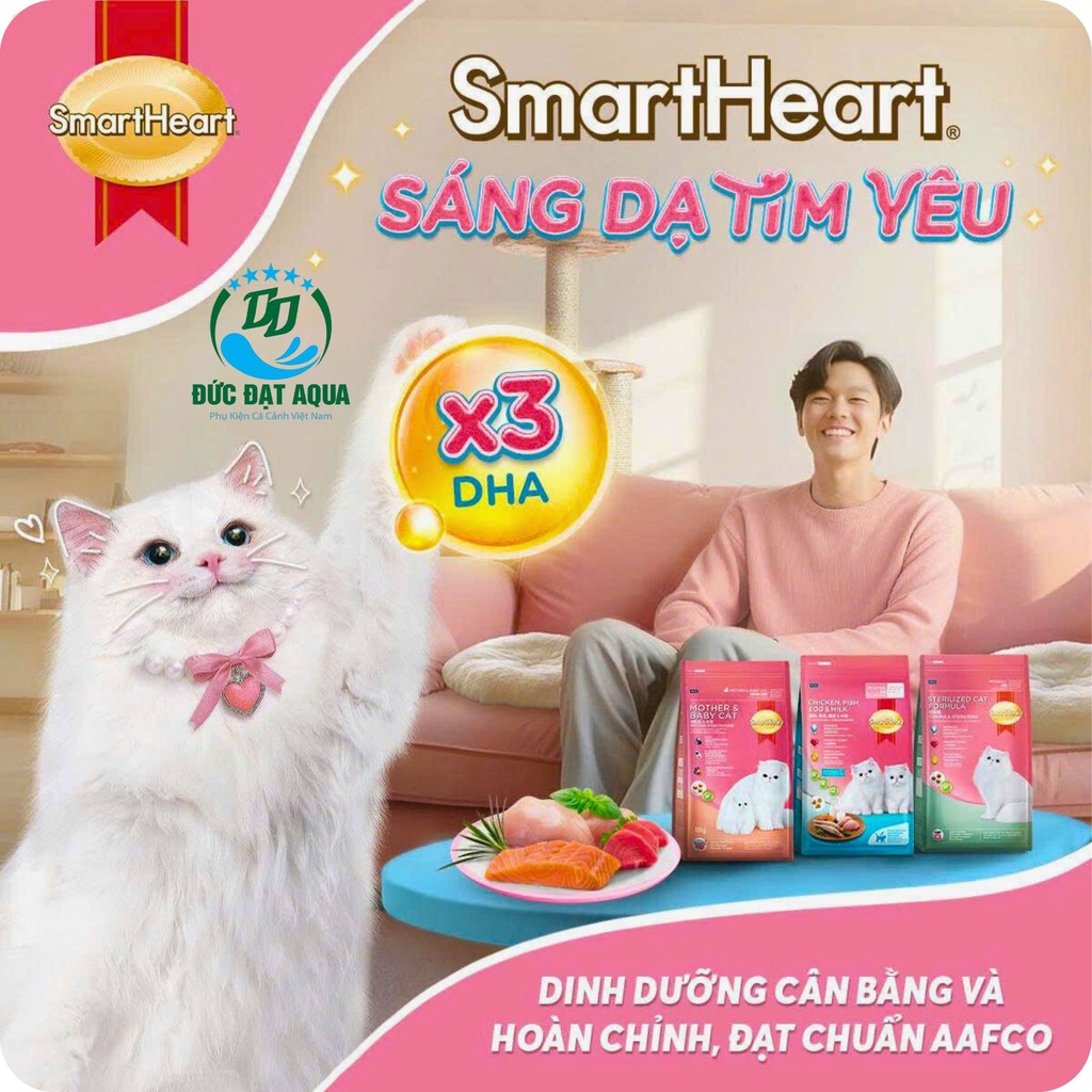 Thức ăn cho mèo TRƯỞNG THÀNH Smartheart Cat - gói 1,2kg - hạt cho mèo CHÍNH HÃNG siêu ngon 3