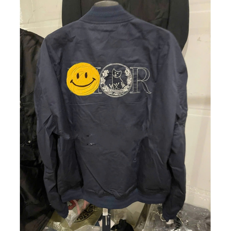 Áo Bomber Di Ok Thêu Mèo KCloset Áo Khoác Gió 2 Lớp Dày Dặn Dáng Rộng Nam Nữ NA977