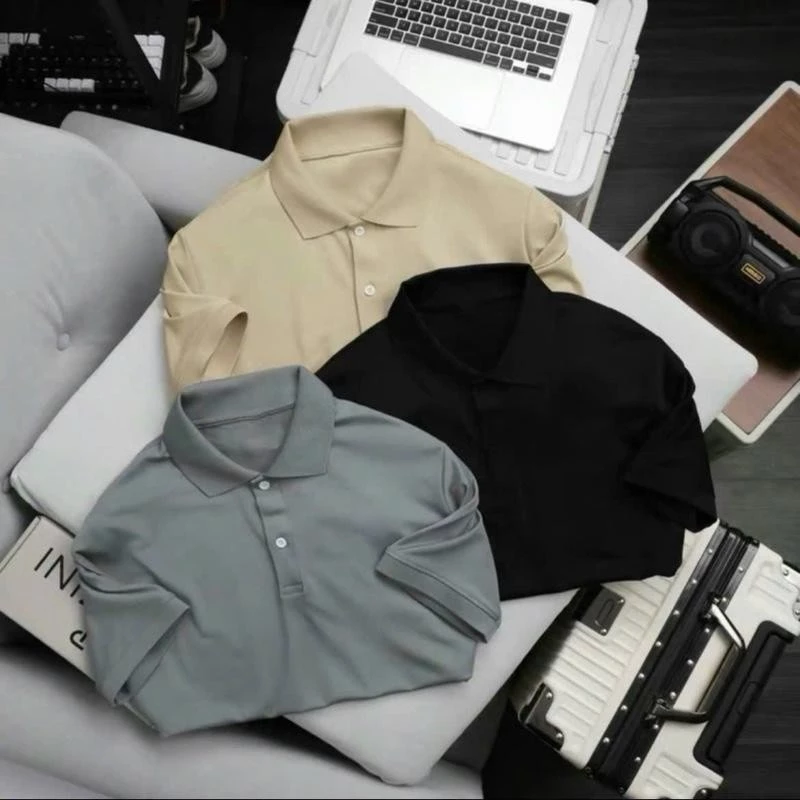 COMBO 3 ÁO THUN POLO TRƠN VẢI THUN CÁ SẤU POLY THÁI 4 CHIỀU