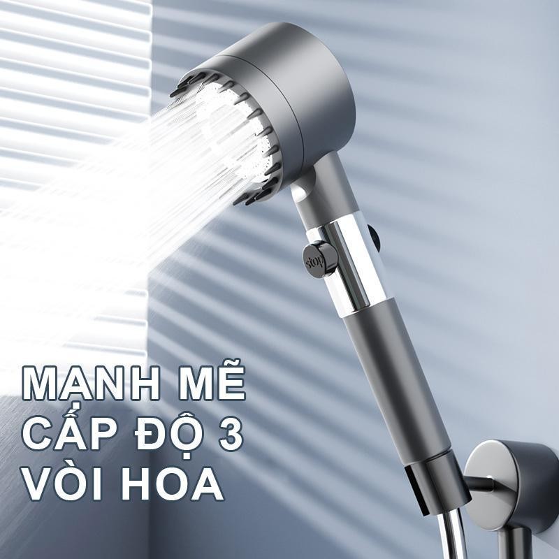 [ Loại 1 ] Vòi sen Tăng áp bộ 3 trong 1, Hoa Đầu nhật bản Có Chế Độ Suất Cao Tiết Kiệm Nước ZX-027