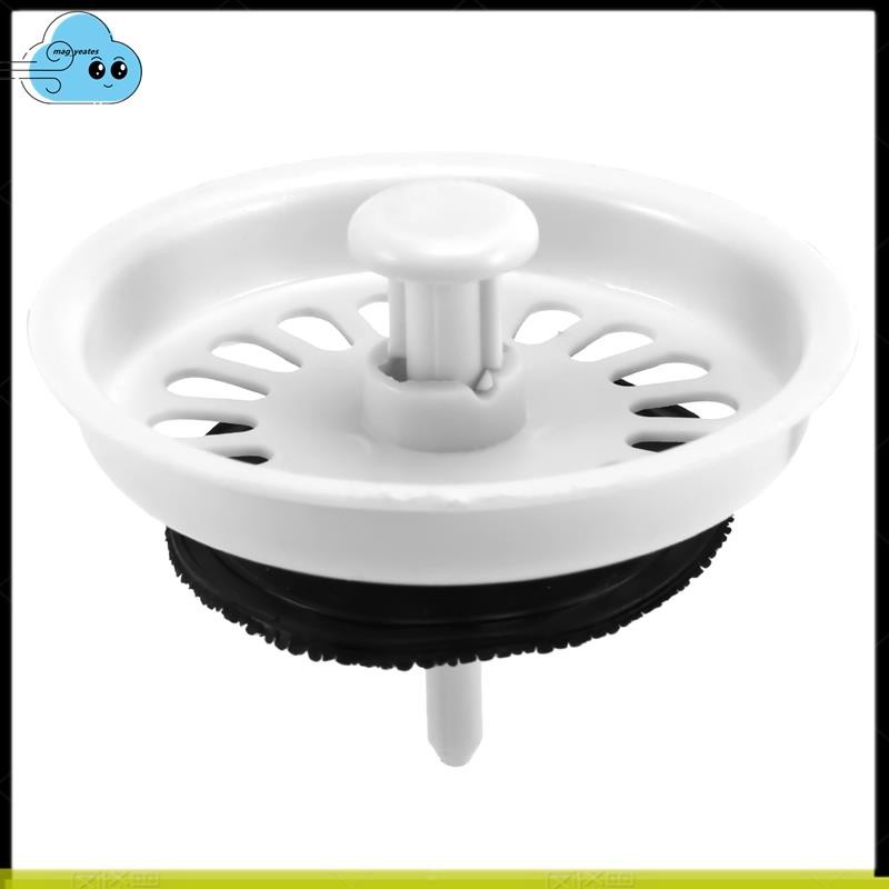 Khóa chặn chất thải thực phẩm Bộ lọc thoát nước bồn rửa 3.1 "Dia Nhựa đen trắng