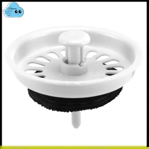 Khóa chặn chất thải thực phẩm Bộ lọc thoát nước bồn rửa 3.1 "Dia Nhựa đen trắng