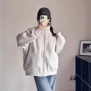 Áo Khoác Cổ Cao Khuy Bấm KCloset Áo Bomber Da Lộn Dày Dặn Nam Nữ NA524