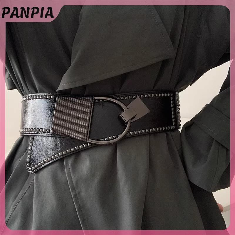 PNPIA- Da Có Thể Tháo Rời Thắt Lưng Thời Trang Pin Khóa Rộng Thắt Lưng Vintage Áo Khoác Đầm Dây Dành Cho Nữ