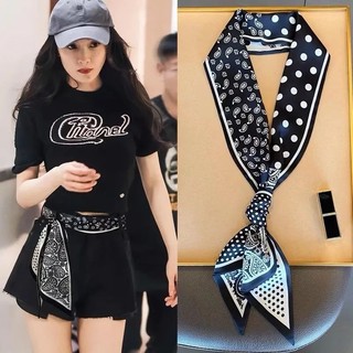 Dải Dài Khăn Lụa Nhỏ Hạt Điều Đầu Phù Hợp Với Cao Cấp Mỏng Phong Cách Xuân Thu Phong Cách Phù Hợp Với Áo Sơ Mi Ruy Băng Phong Cách Tóc Streamer