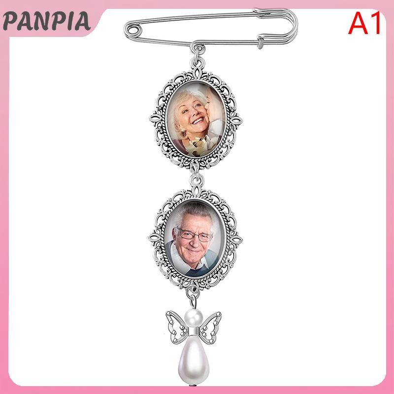 PANPIA-Áo Bó Hoa Cưới Ảnh Quyến Rũ DIY Pin Trâm Cài Bộ Làm Khung Lanh Quyến Rũ Hình Bầu Dục Khung Có Mặt Dây Chuyền Cho Trái Tim Ngày Lễ