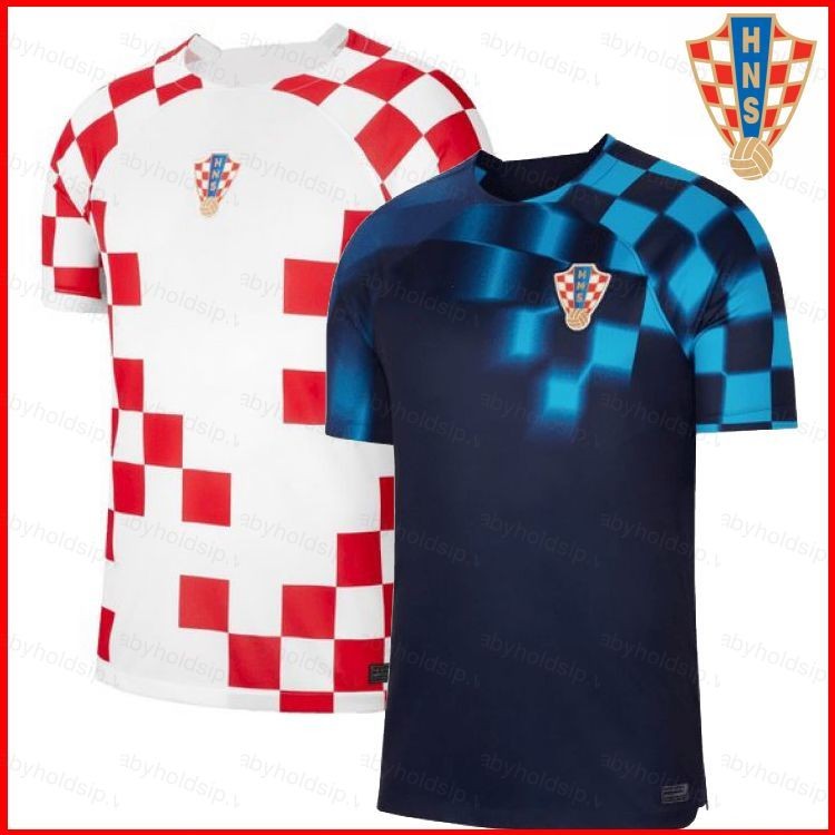 Áo Bóng Đá Jersey ngắn tay cho World Cup 22-23 Croatia, cả sân nhà và sân khách, có sẵn size lớn