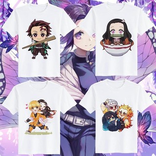Anime Lấy Cảm Hứng Từ Demon Slayer Trẻ Em Áo Thun Mùa Hè Nhân Vật Hoạt Hình Tanjiro Nezuko Graphic Top