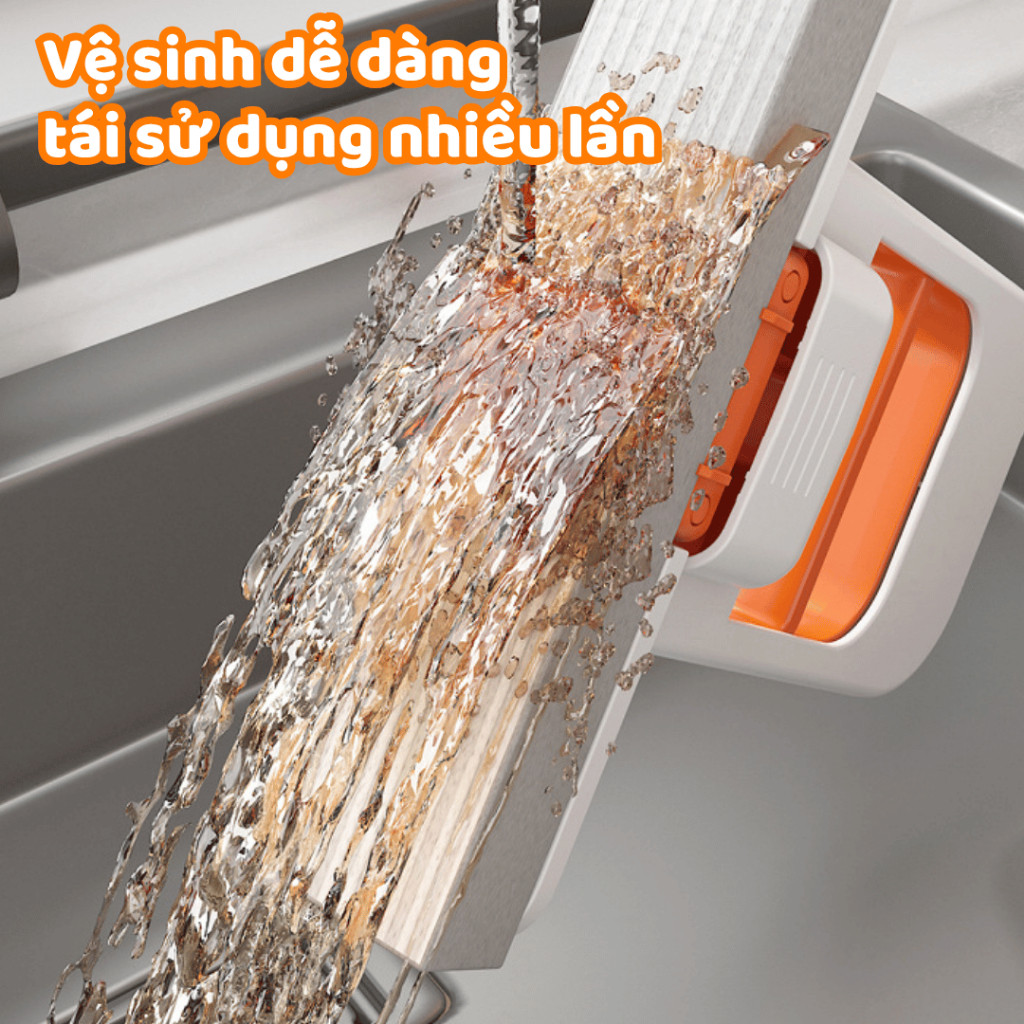 [BẢN CẢI TIẾN] Cây Lau Đa Năng Tự Vắt Thông Minh Chổi Lau Bàn Bếp Mini Lau Phòng Tắm Kính Xe Hơi Bóp Tay
