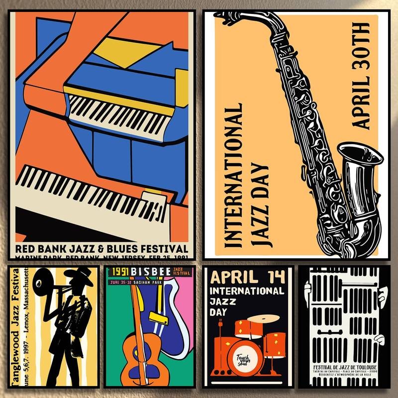Swing Era Jazz Canvas Art Home Wall Decor Canvas Poster