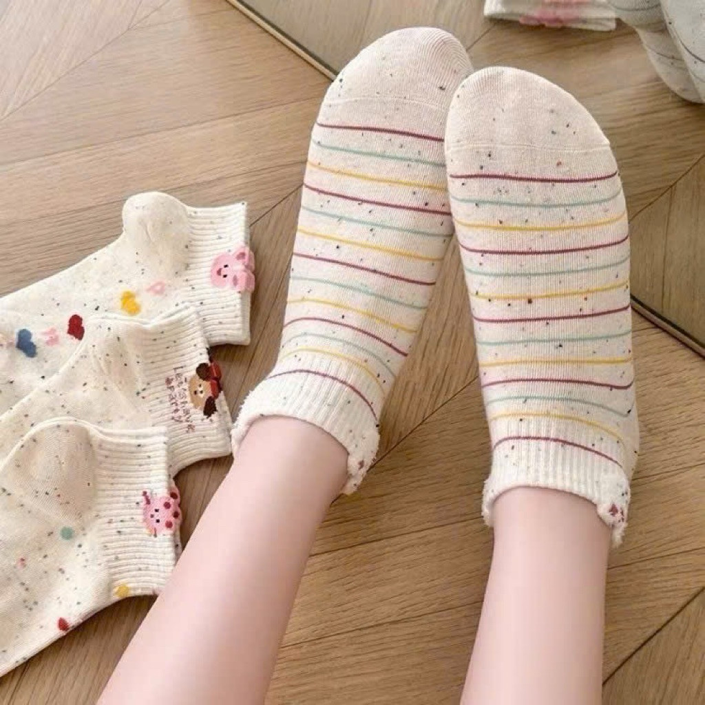 ✨ Set 10 Đôi Tất/ Vớ Muối Tiêu Cổ Thấp