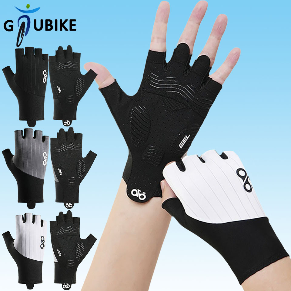 GTUBIKE Găng tay xe đạp silicone chống trơn, giảm sóc, thoáng khí và co giãn