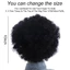 DELMER Afro Tóc Giả, Jumbo Big Kinkly Xoăn Tóc Giả, Sợi Nhiệt Độ Cao Rock Ngộ nghĩnh Đảng 70 Tổng Hợp Tóc Giả Cho Nam Da Đen