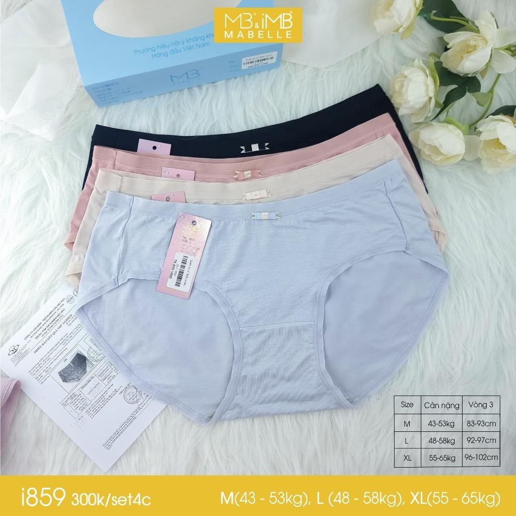 Quần lót nữ MB i859 cotton kháng khuẩn cao cấp cạp vừa 4 màu đủ size [CHÍNH HÃNG]