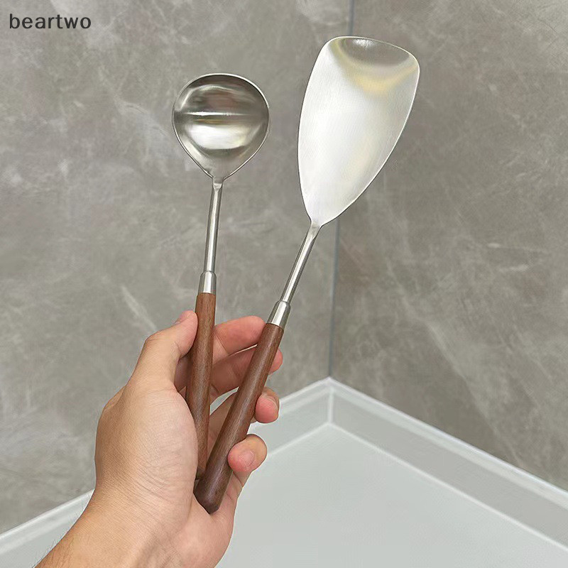 < Beartwo > Tay cầm cổ điển Món ăn tối nhà bếp Xẻng cơm Bánh bao Cháo Súp Nhà hàng phương Tây Thanh Bộ đồ ăn công cộng Đẹp