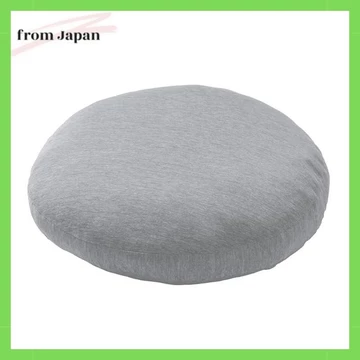 Ikehiko Cushion Seat Cushion Solid Cool Seat "Frost" Gray Approximately 50cm Round Contact Cooling Hand Washable Backrest Floor Cushion Car Cushion Round Pillow #1223660130713