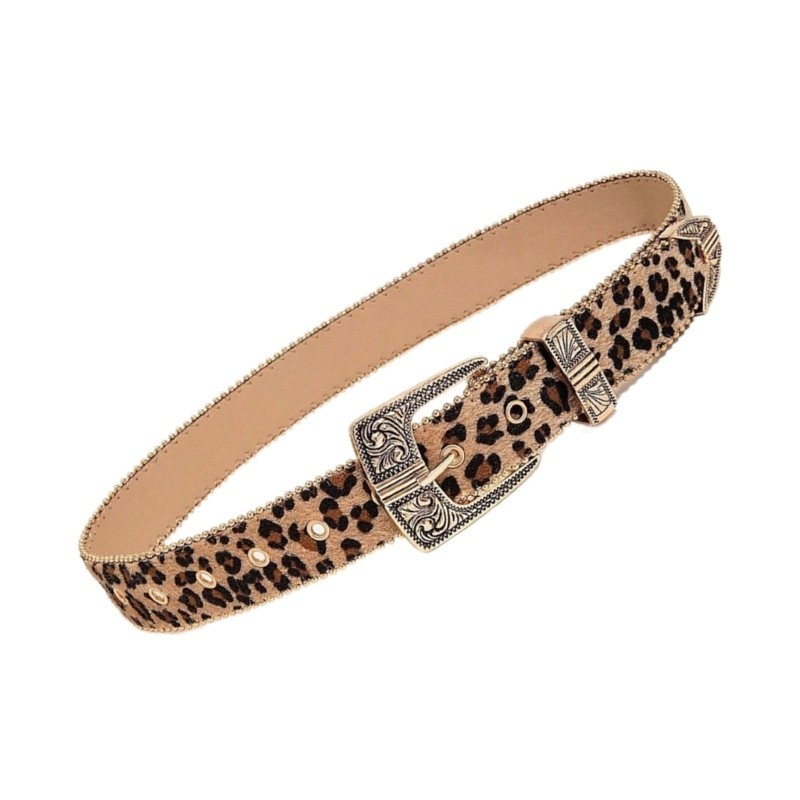 Women Waist Belt Leopard Pattern Belt for Jeans Pants 2000s Girl Belt Waist Decors