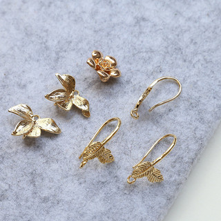 Bảo Quản Màu Sắc Tinh Tế Đồng Clad Lá Vàng Có Mặt Sau Treo Hoa Tính Khí Móc Tai diy Handmade Trang Sức Bông Tai Phụ Kiện Chất Liệu