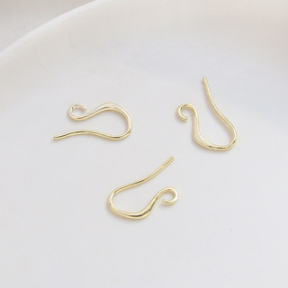 Mạ đồng màu vàng thật cho móc tai DIY, phụ kiện handmade trang sức