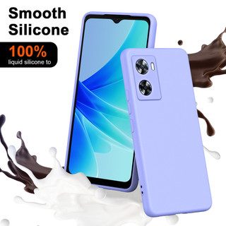 Dành Cho OPPO A57 A57s A57e A77 A77s 4G Ốp Lưng Silicon Lỏng Nâng Cấp Với Viền Vuông Bảo Vệ Camera Mềm Chống Trầy Xước Lớp Lót Microfiber Chống Sốc Mỏng