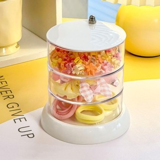 Hộp đựng bàn xoay MEGOCE, Hộp đựng đồ trang sức xoay trong suốt chống bụi, Giá đỡ trưng bày Hộp đựng vòng bông tai nhiều lớp