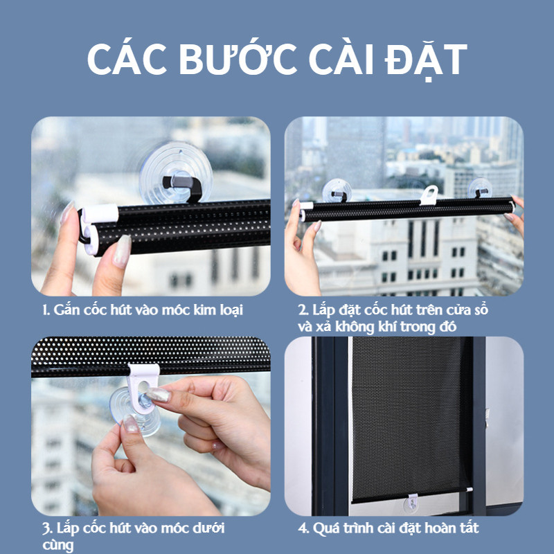Rèm Chống Nắng Cửa Sổ, Rèm Cửa Chống Nắng, Kích Thước 68*125cm