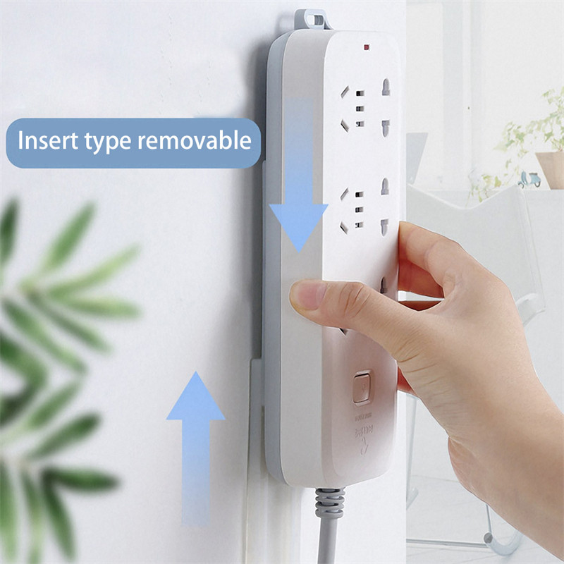 3 / 6 / 9 CÁI Bộ sắp xếp ổ cắm máy tính để bàn không đục lỗ / Giá treo tường Giá đỡ khuấy điện tự dính / Dụng cụ cố định phích cắm hàng