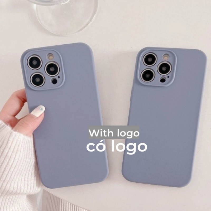 Vỏ silicon màu xám oải hương cho iPhone 17 / 16 / 15 / 14 / 13 / 12 / 11 / Promax Plus Bảo vệ vỏ chống rơi