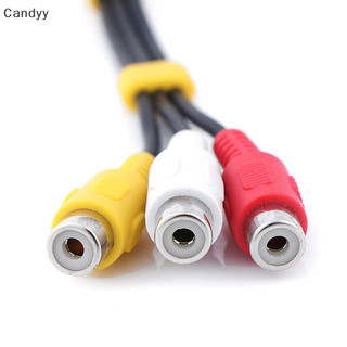 NDY 1Pc 3.5mm aux nam âm thanh nổi sang 3 nữ video âm thanh AV cáp chuyển đổi N