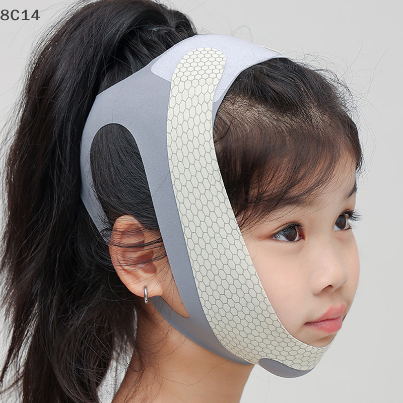 GVERLCRTN Máy định hình mặt chữ V, đai nâng cằm cho trẻ em, dây đeo massage, chăm sóc da mặt, tái sử dụng [8C]