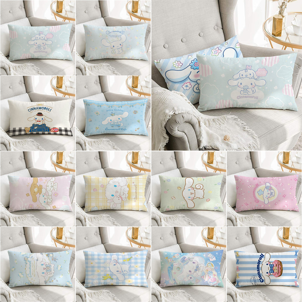 Vỏ gối hình chữ nhật Sanrio Cinnamoroll Vỏ gối Polyester in một mặt (Không có lõi)