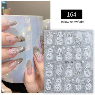 Nail Art Giáng Sinh Nail Sticker Hollow Bông Tuyết Chuông Cây Giáng Sinh Sao Bow Decal Trang Trí Móng Tay Đảng Lễ Hội Làm Móng Tay Công Cụ Cho Móng Tay Cửa Hàng