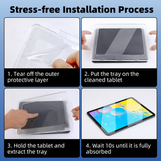 Phim bảo vệ iPad GOOJODOQ, dễ dàng dán trong 2 giây, độ trong suốt cao, độ nhạy cao, chống vân tay